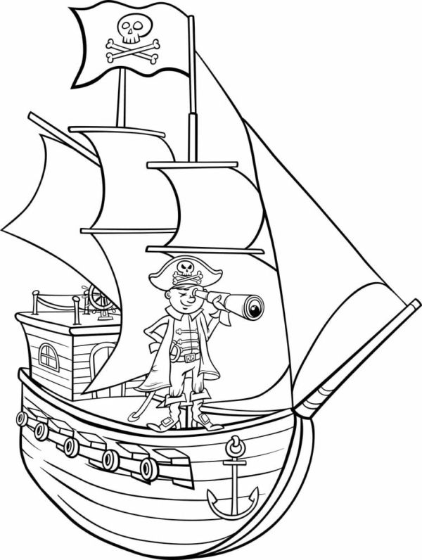 13 activités de coloriage bateau pirate