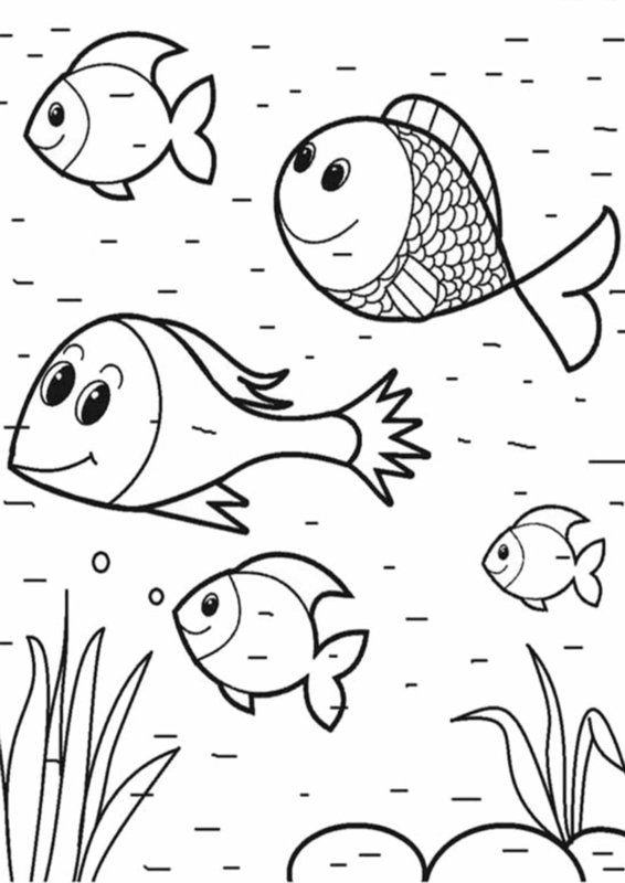 41 dessin de poisson nageur