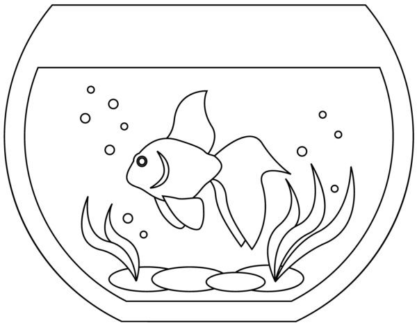 46 coloriages d'aquarium simples