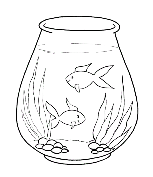 49 coloriages de petits aquariums