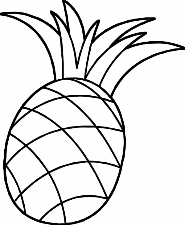 3 dessins d'ananas imprimables