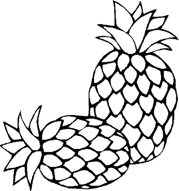 6 dessins d'ananas à imprimer gratuitement