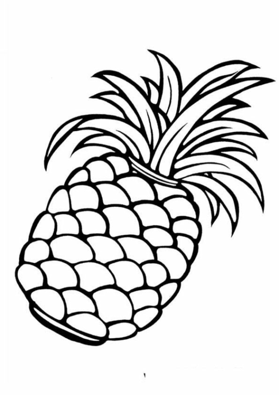 11 dessins d'ananas à imprimer et à colorier