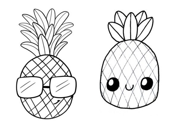 24 motifs d'ananas amusants à imprimer