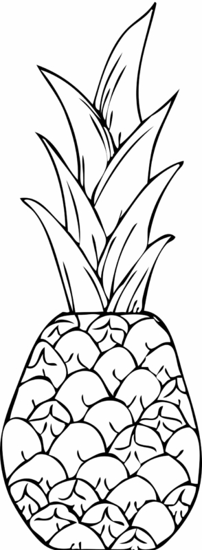 22 dessins d'ananas simples à imprimer gratuitement