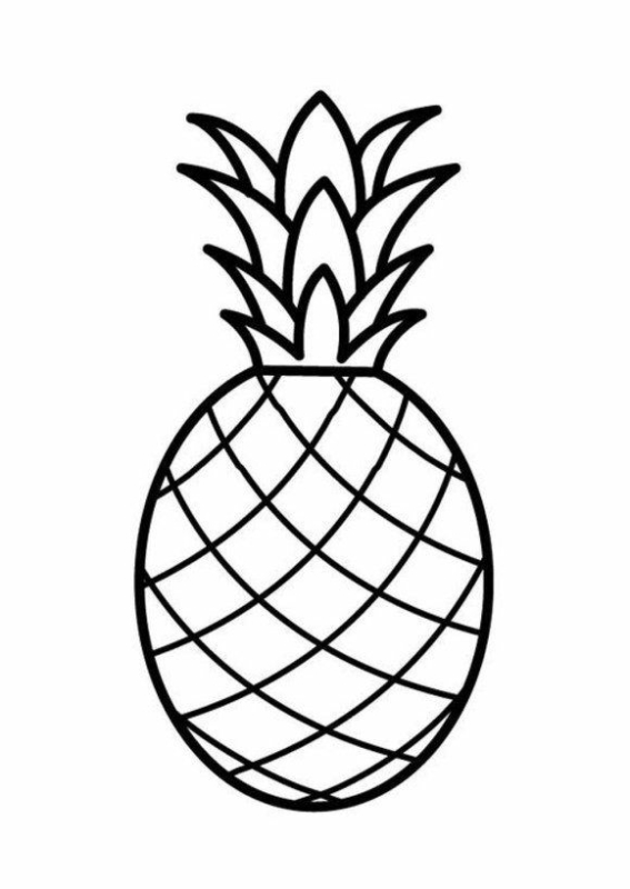 1 simple coloriage d'ananas