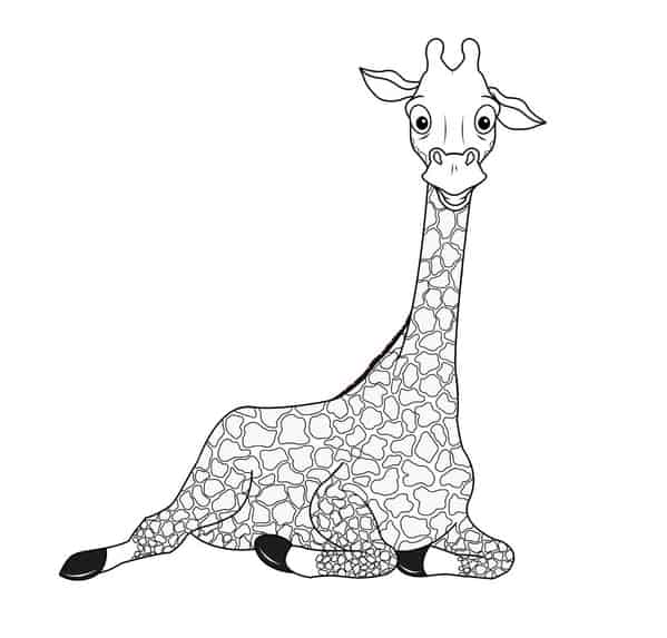 Activité de coloriage 35 girafes peintes