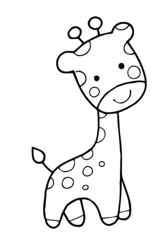 44 jolies pages à colorier de girafe