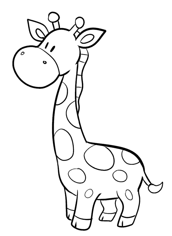 42 jolis dessins de girafes à colorier