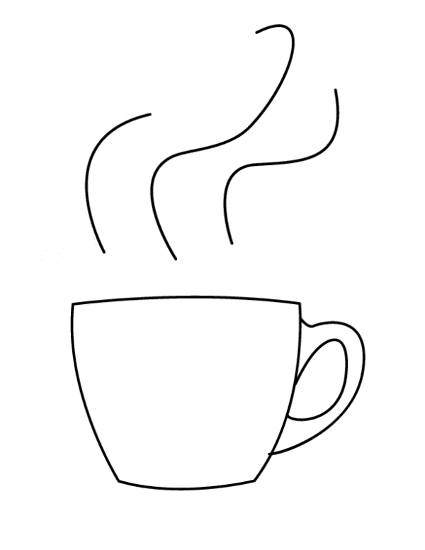 Coloriage 8 tasses de café