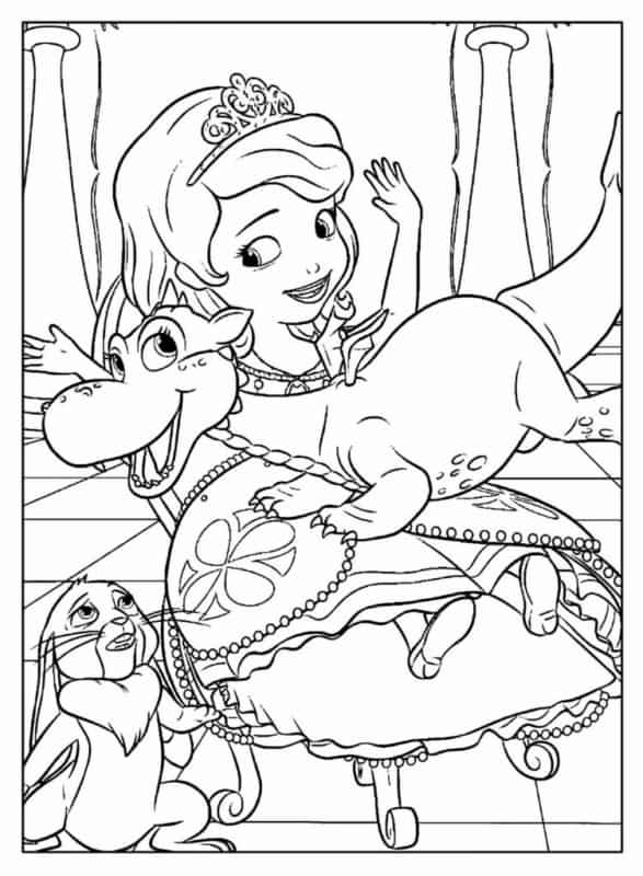 18 Princesse Sofia dessinant avec des animaux