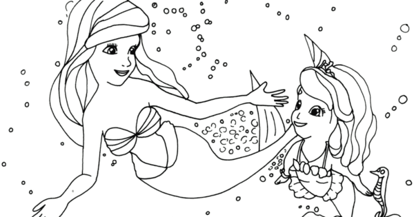 33 Coloriage Sirène Princesse Sofia avec Ariel