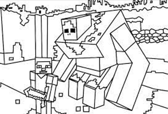 coloriage minecraft 61