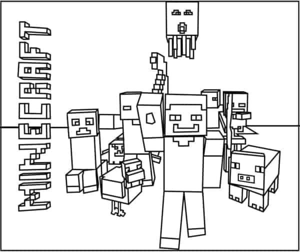 coloriage minecraft 51