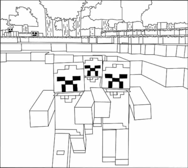 coloriage minecraft 41