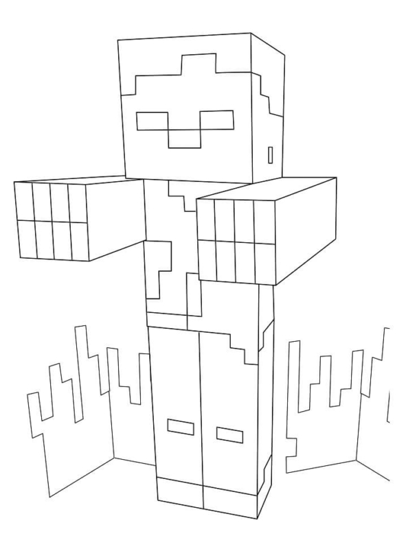 coloriage minecraft 37