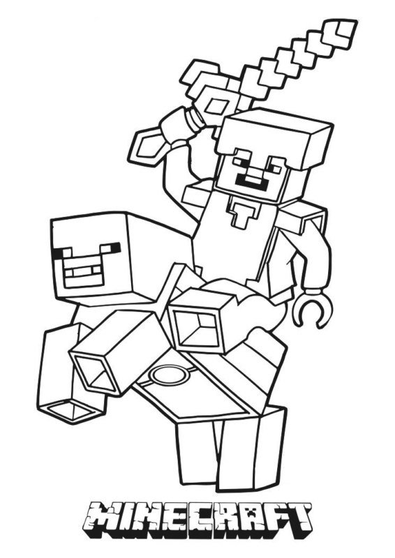 coloriage minecraft 34