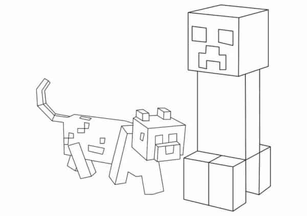 coloriage minecraft 26