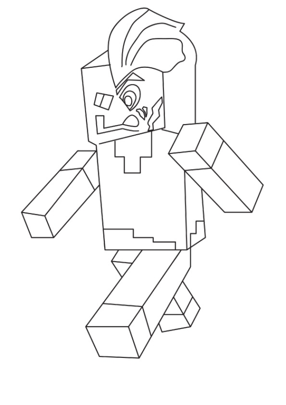 coloriage minecraft 25