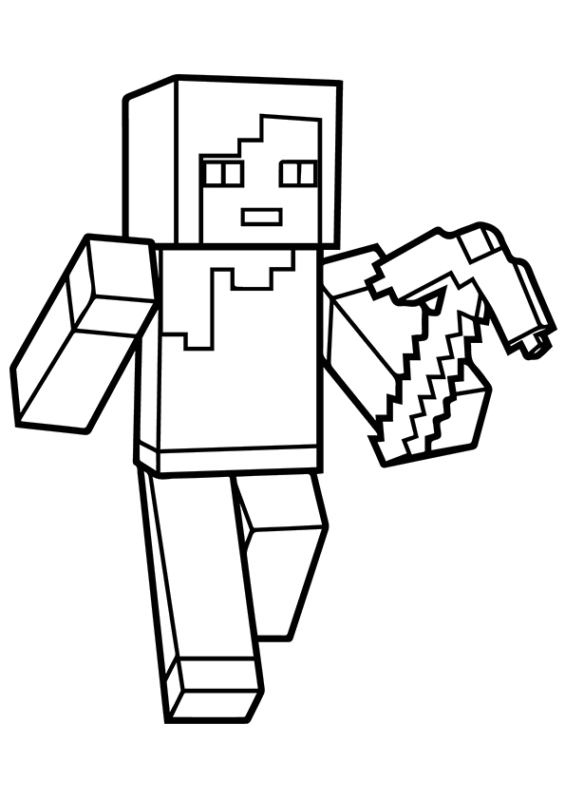 coloriage minecraft 23