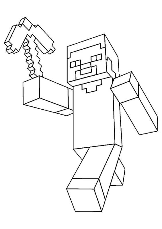 coloriage minecraft 22