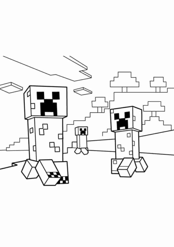 coloriage minecraft 15