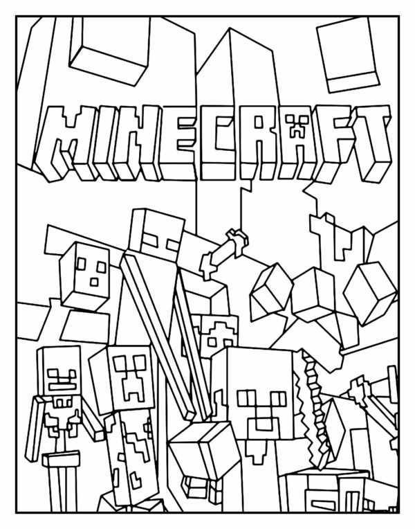 coloriage minecraft 11