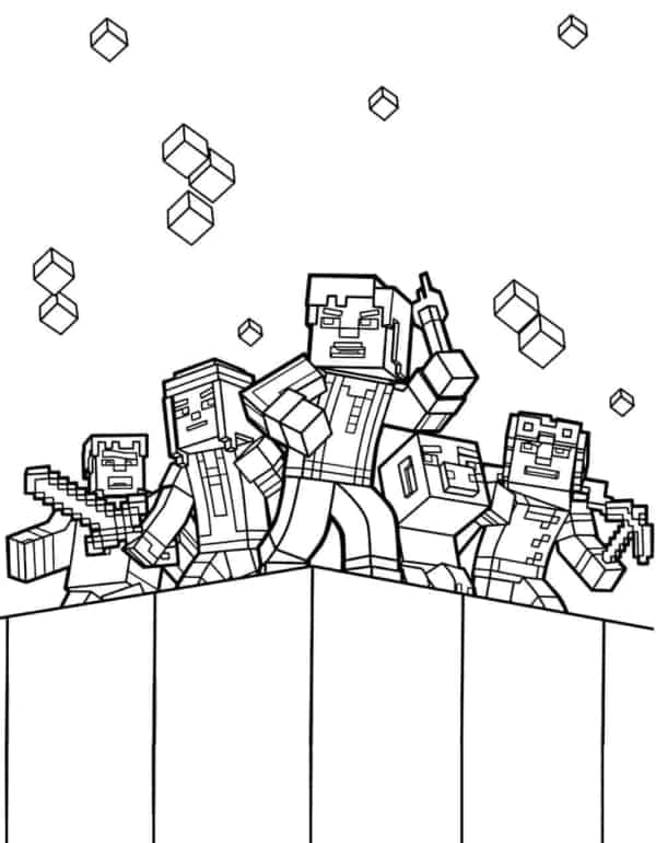 coloriage minecraft 8