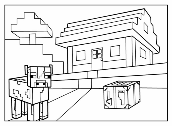 coloriage minecraft 10