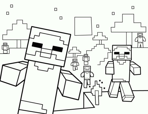 coloriage minecraft 43