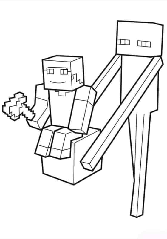 coloriage minecraft 56