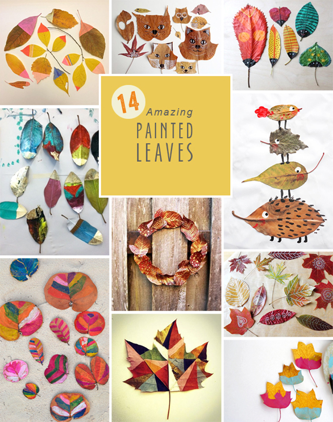 14 idées étonnantes de feuilles peintes