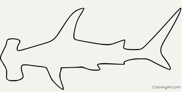 Coloriage requin marteau 1