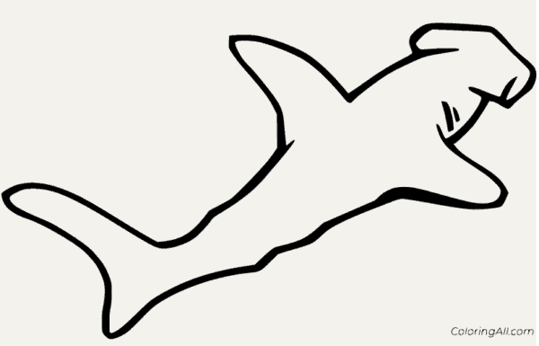 Coloriage requin marteau 2