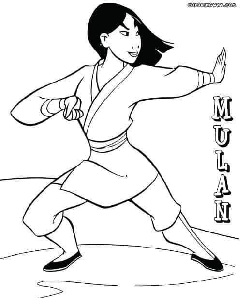Guerrier Mulan coloriant la police Pinterest