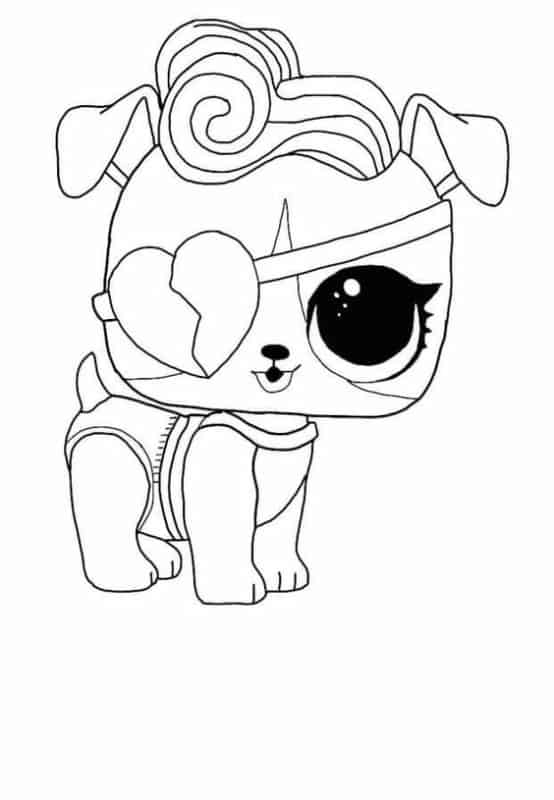 Lol chien de compagnie avec un cache-œil à colorier Pinterest Source