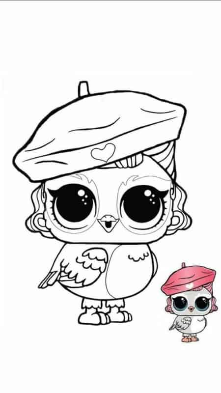Little Owl Lol animaux coloriage Pinterest Source