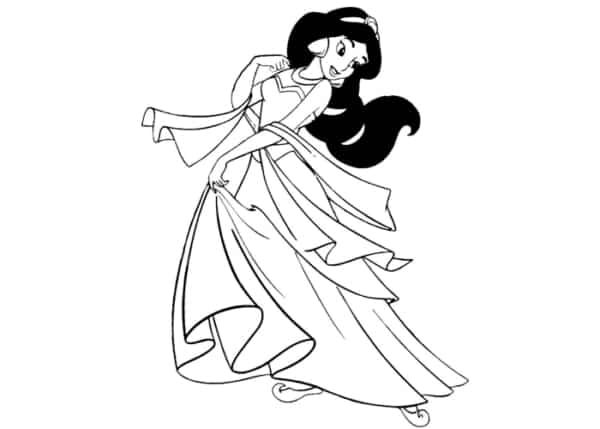 20 dessins Princesse Jasmine à colorier Coloriages