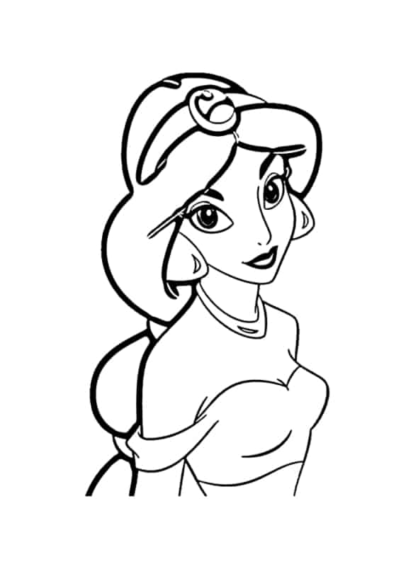 24 Dessin princesse Jasmine à colorier Pinterest
