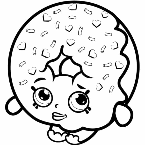 16 Coloriage de beignet Shopkins ColoringOnly