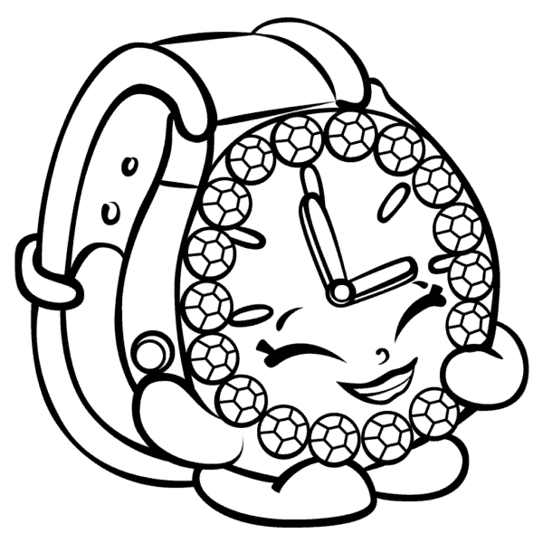 22 coloriages de l'horloge Shopkins