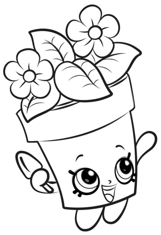 25 coloriages Shopkins pot de fleurs AZ Coloriage