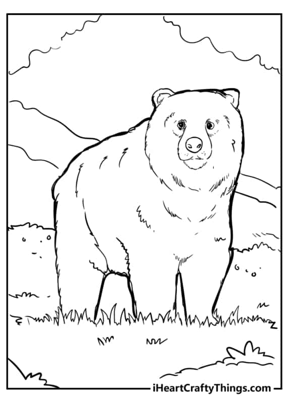 7 coloriages d'ours grizzlis I Hearth Crafty Things