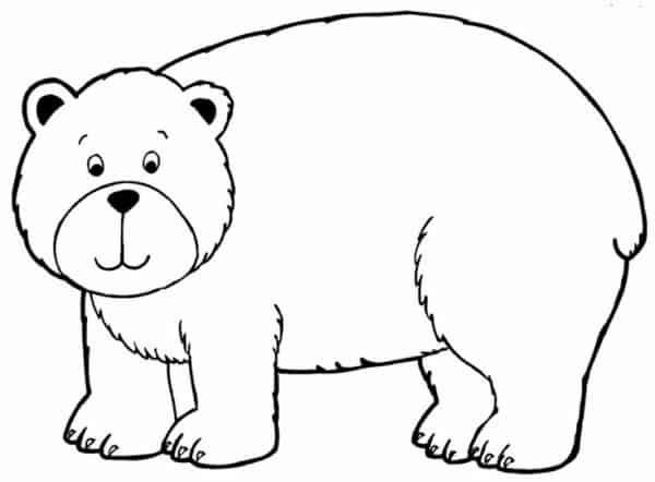 34 dessins simples et mignons d'un ours à colorier sur Pinterest