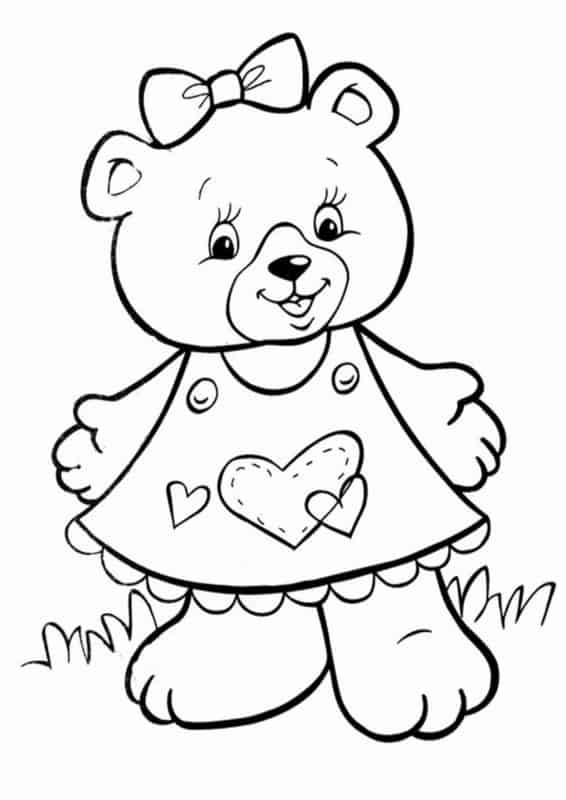38 dessins d'ours mignons à colorier AZ Coloriage