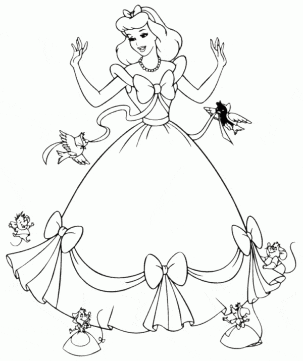 11 activités pour peindre Cendrillon avec des animaux Coloriages