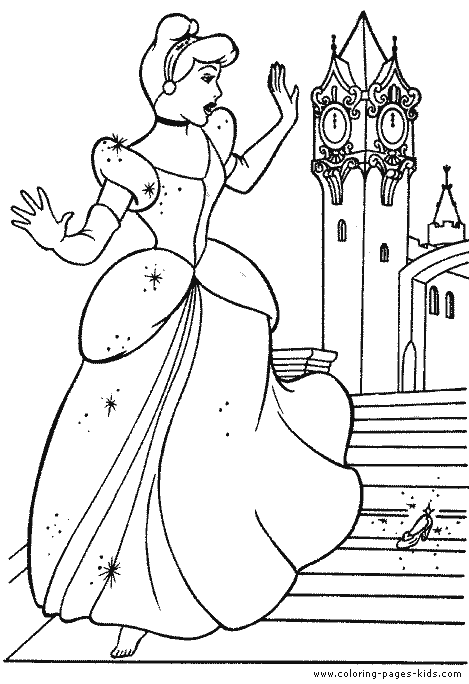 18 dessins Cendrillon qui perd sa pantoufle Coloriages pour enfants