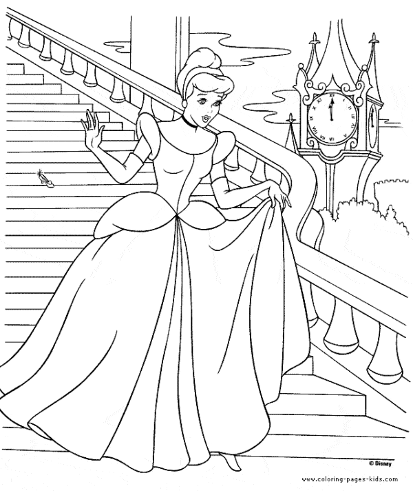 19 coloriages de Cendrillon quittant le bal