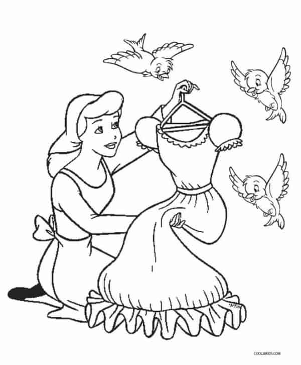 13 Activité Cendrillon avec des oiseaux à colorier Cool2bKids