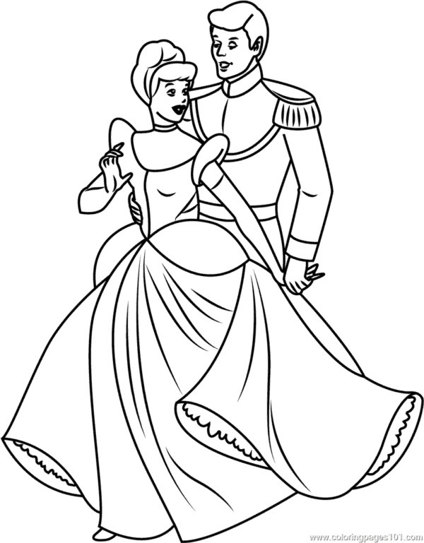 29 dessins Cendrillon et le prince Coloriages101